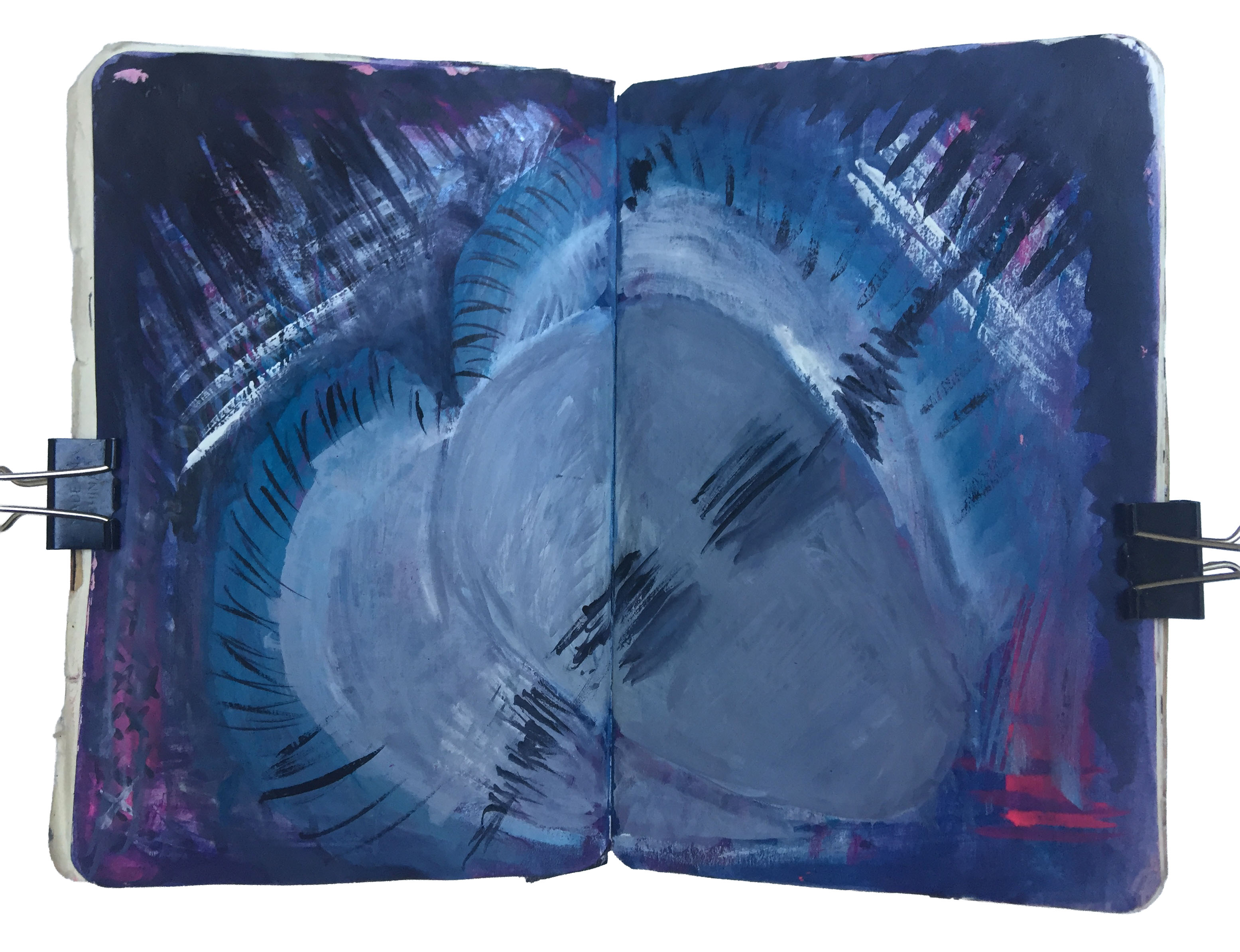 Day 254/365 of Year of Creative Habits. Feeling on edge today, just needed to push paint around aimlessly.