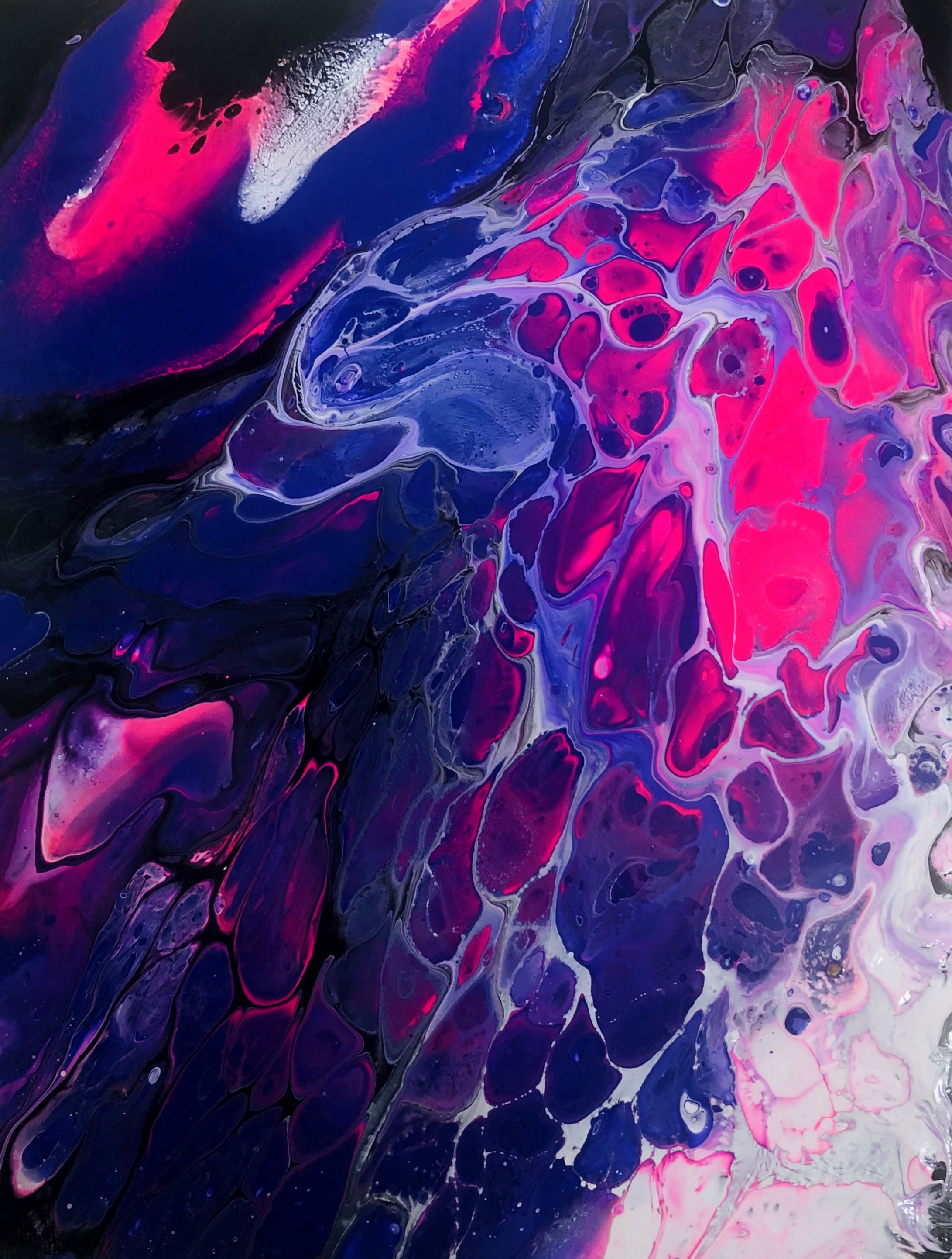 Acrylic paint with silicone on canvas. This won a Daily Deviation on DeviantArt in 2021. I’m so happy with how this one turned out! This is what I’ve been trying to do for a few weeks haha. Not sure if I’m going to paint on top of it yet or leave it as is (I left it as is).